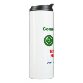 Bingo! Kom op Caller Thermosbeker (Gedraaid links)