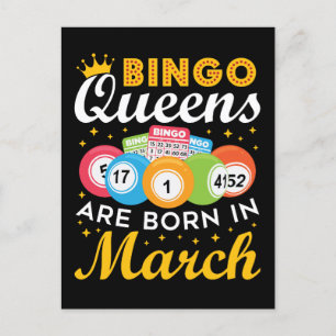 Bingo Koninginnen Worden Geboren in Maart Briefkaart