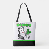 Bingo Lady Avec Sac fourre-tout D'Argent (Dos)