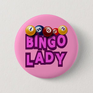 BINGO LADY RONDE BUTTON 5,7 CM