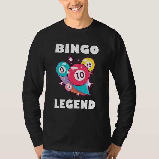 Bingo Legend Game Gambling Lucky Bingo Player Bing T-shirt (Voorkant)