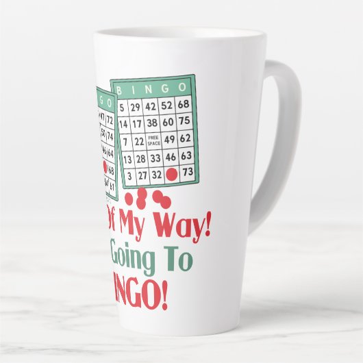 Bingo Lovers Funny Gezegde Latte Mok (Rechterhoek)