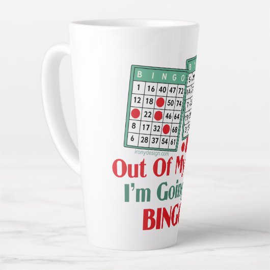 Bingo Lovers Funny Gezegde Latte Mok (Linkerhoek)