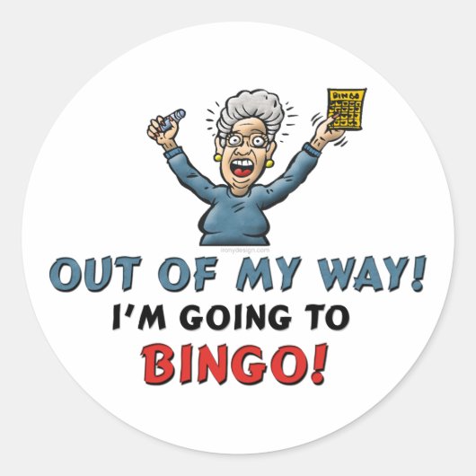 Bingo Lovers Ronde Sticker (Voorkant)