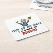 Bingo Lovers Vierkante Kartonnen Onderzetter (Schuin)