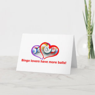 bingo minnaars feestdagen kaart