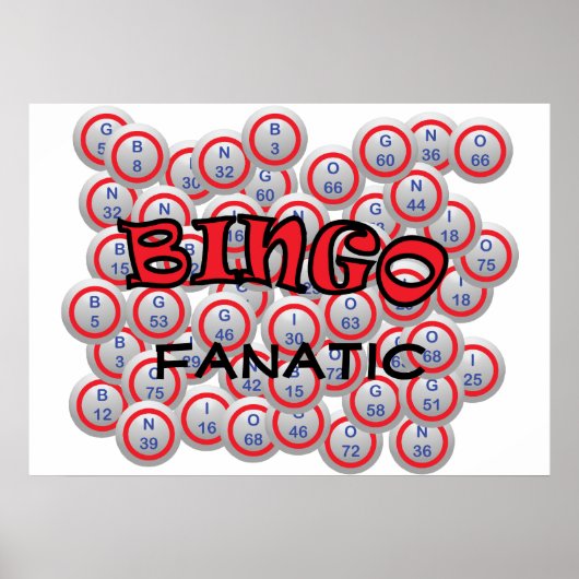 Bingo "Naam" over Bingo Balls Poster (Voorkant)