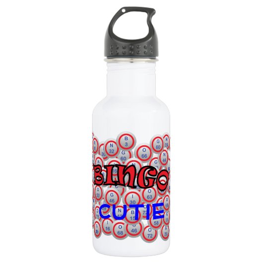 Bingo "Naam" over Bingo Balls Waterfles (Voorkant)