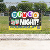 Bingo Nachtbanner met qr-code Spandoek (Insitu)