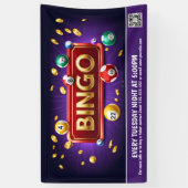 Bingo Nachtbanner PTO PTA Kerkbanner Spandoek (Verticaal)