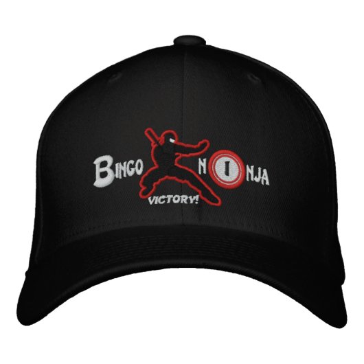BINGO NINJA casquette en laine flexible avec URL (Devant)