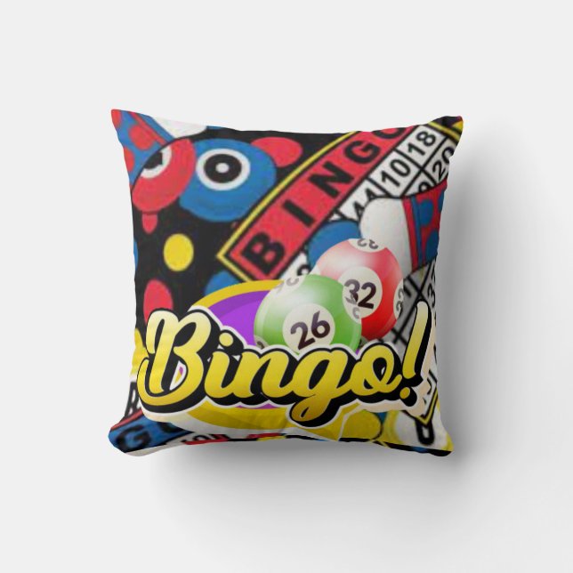 Bingo (Nom Personnalisé) Coussin Cadeau (Recto)
