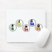 Bingo Numbers Muismat (Met muis)