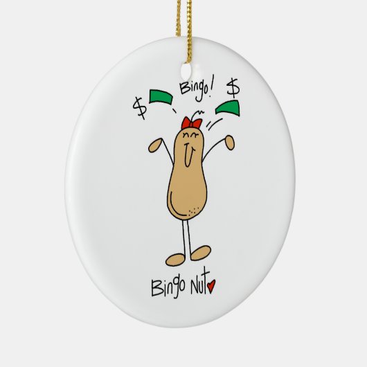 Bingo Nut T-shirts en geschenken Keramisch Ornament (Rechts)