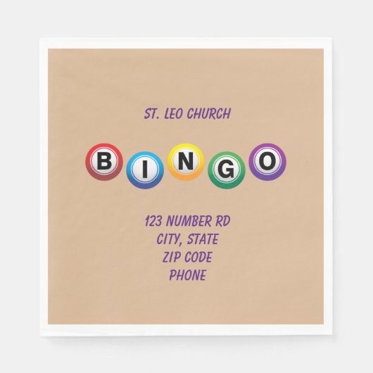 BINGO Paper Napkins Servet (Voorkant)