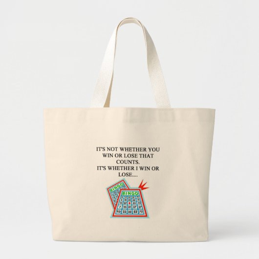 bingo player cadeaus grote tote bag (Voorkant)
