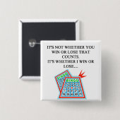 bingo player cadeaus vierkante button 5,1 cm (Voorkant /achterkant)