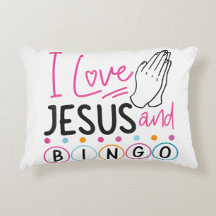 Bingo Player Jesus Faith Christelijk I Love Jesus Accent Kussen