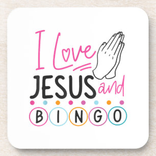 Bingo Player Jesus Faith Christelijk I Love Jesus Bier Onderzetter