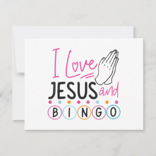 Bingo Player Jesus Faith Christelijk I Love Jesus Feestdagenkaart