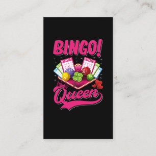 Bingo Player Queen Women Funny Bingo Girl Visitekaartje