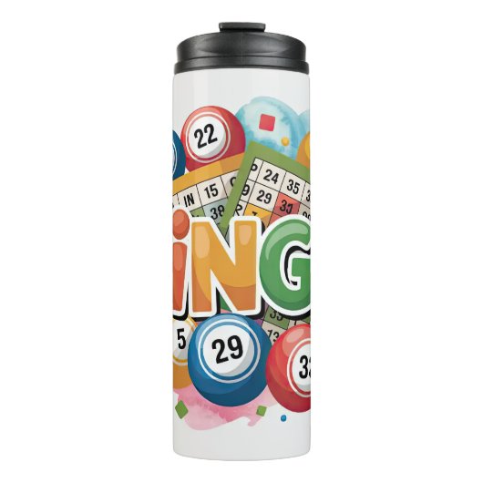Bingo Plezier Thermosbeker (Voorkant)