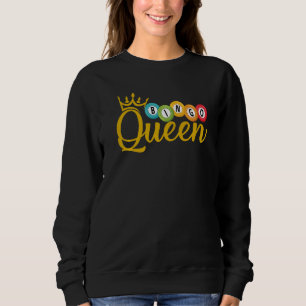 Bingo Queen Lucky Spelers Lottery Women Girls Trui