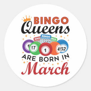 Bingo Queens wordt in maart geboren Ronde Sticker