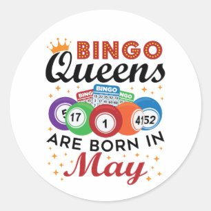 Bingo Queens wordt in mei geboren Ronde Sticker