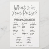 Bingo-Qu'est-ce qu'il y a dans ton sac, carte arge (Dos)