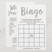 Bingo-Qu'est-ce qu'il y a dans ton sac, carte arge (Devant / Derrière)