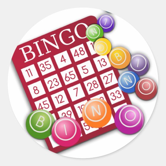 Bingo Ronde Sticker (Voorkant)