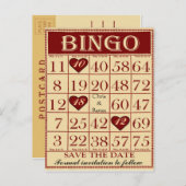 Bingo Save the Date Briefkaart (Voorkant / Achterkant)