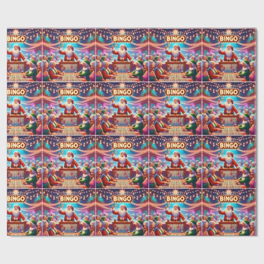 Bingo spel met Kerstmis Cadeaupapier (Vlak)