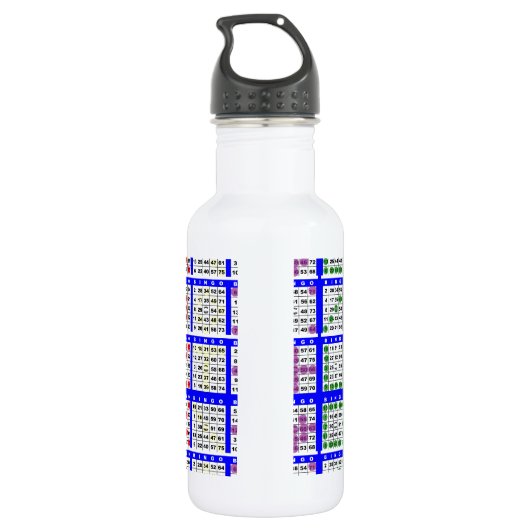 Bingo spel patronen groot raster waterfles  (Achterkant)