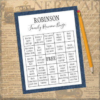 Bingo spel voor familiebijeenkomst #3