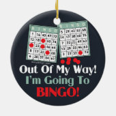 Bingo-spelers Keramisch Ornament (Achterkant)