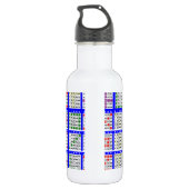 Bingo spelpatronen groot waterfles  (Achterkant)