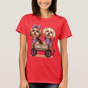 Bingo Squad Tshirt met Twee Schattigee Honden