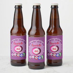 Bingo ThMED Birthday Party Personalized Bier Etiket