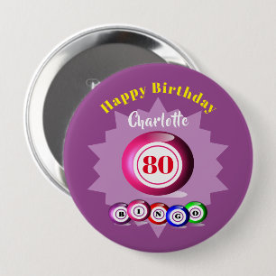 Bingo ThreadFun Birthday Persoonlijk Ronde Button 4,0 Cm