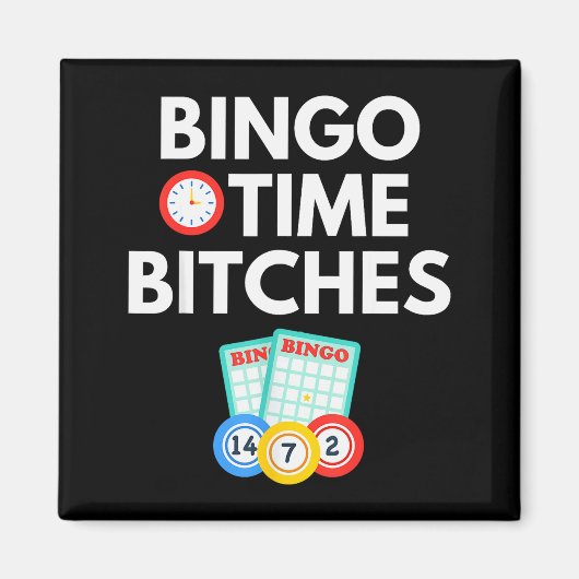 Bingo Time Es Funny Bingo Player Game Lover Gift H Magneet (Voorkant)