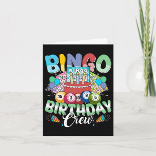Bingo Verjaardag Crew Bingo Speler Vintage Kerstmi Kaart
