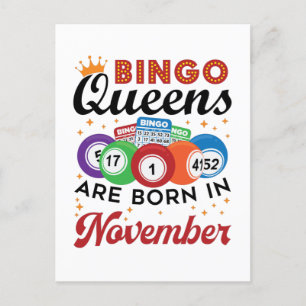 Bingo Verjaardag Vrouwen November Briefkaart