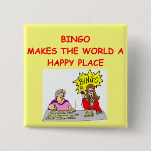 bingo vierkante button 5,1 cm