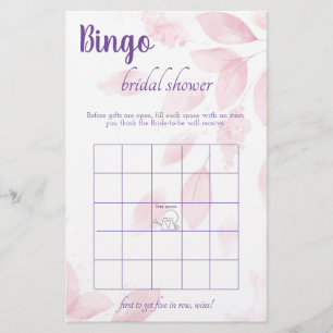 Bingo Vrijgezellenfeest Game Card Flyer