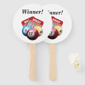 Bingo Winner Handheld Fans Handwaaier (Voorkant en achterkant)