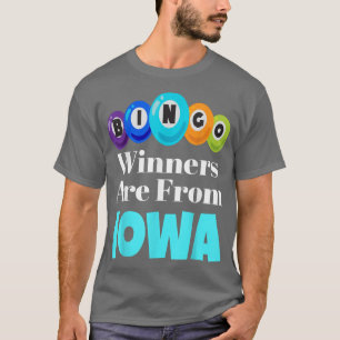 Bingo Winners zijn van Iowa Funny Game Night Bingo T-shirt