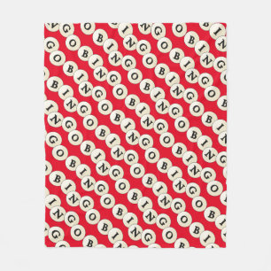 Bingo word art fleece deken