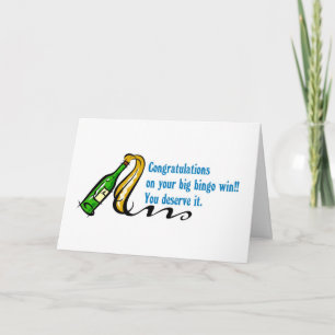 Bingowinnaar van gelukwensen kaart